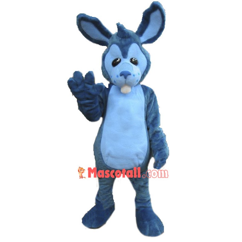 High Quality Blue Rabbit Mascot Costume