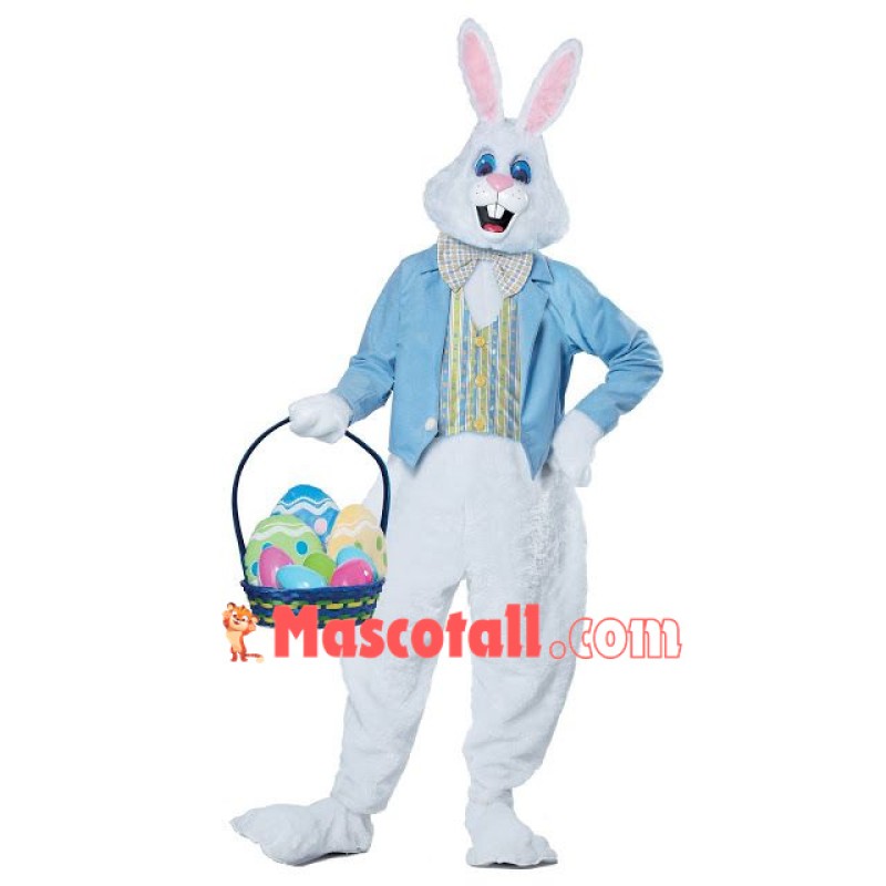 Blue Easter Bunny Mascot Costume Free Shipping