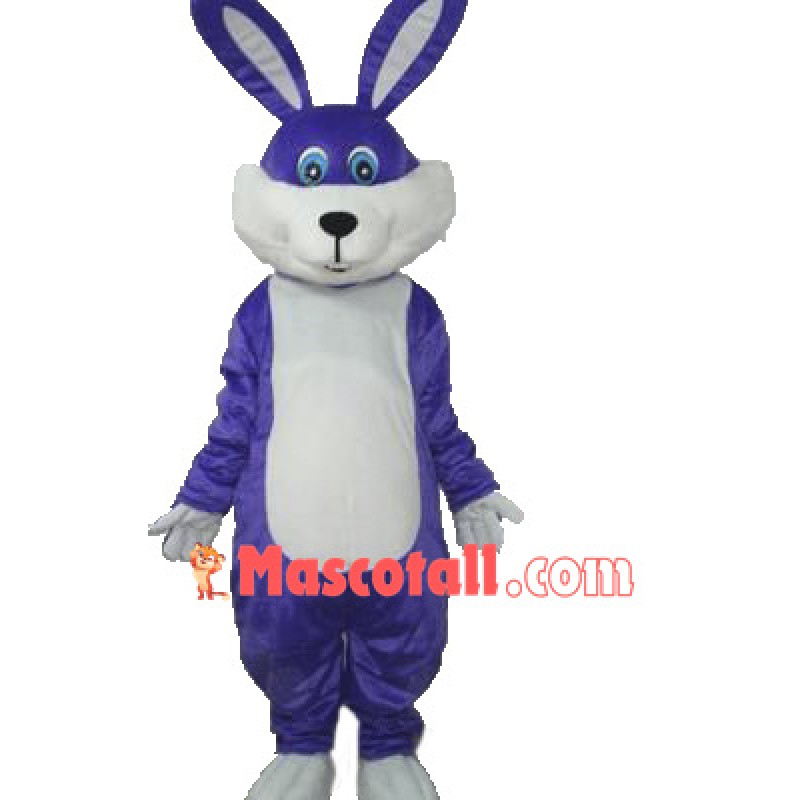 Purple Rabbit Plush Adult Mascot Costume