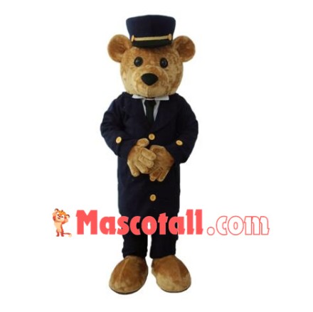 Gentleman Teddy Bear Mascot Costume