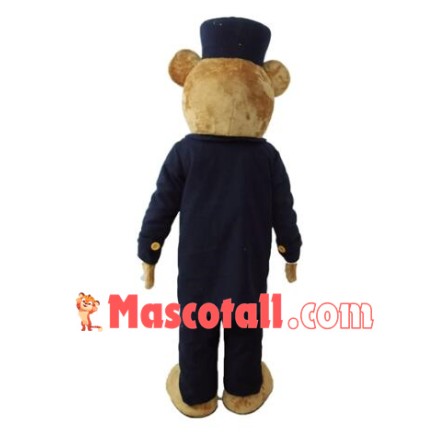 Gentleman Teddy Bear Mascot Costume