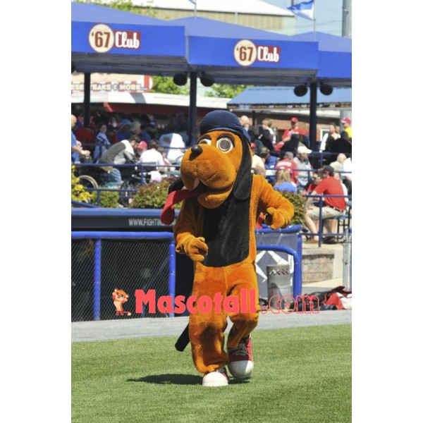 College Hound Dog Mascot Costume