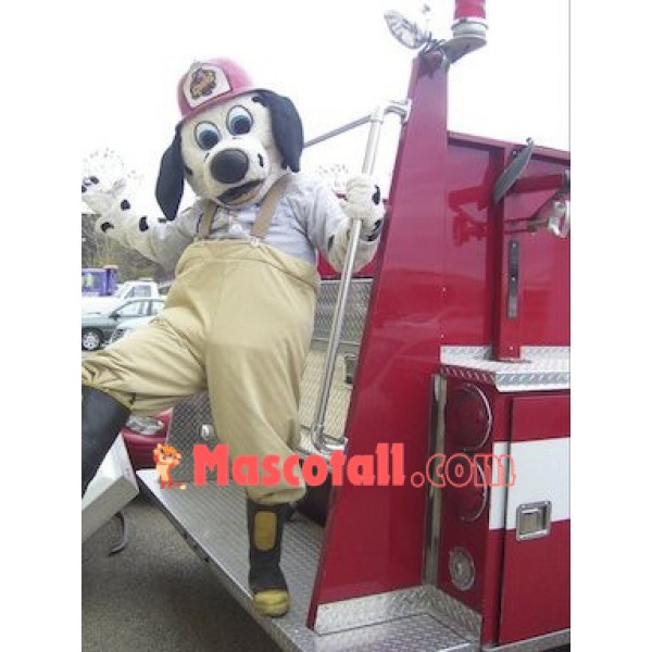 The Fire Chief Dalmatian Dog Mascot Costume