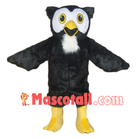 Black Owl Mascot Costume Free Shipping