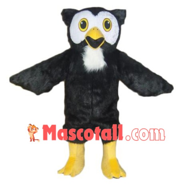 Black Owl Mascot Costume Free Shipping