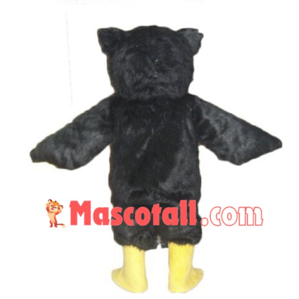 Black Owl Mascot Costume Free Shipping