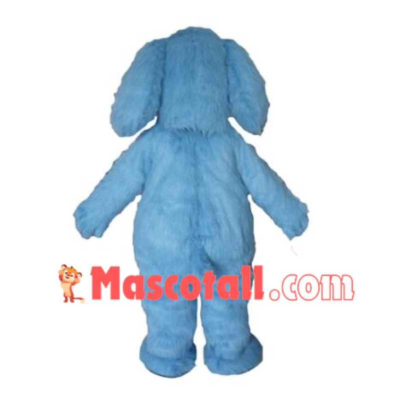 Blue Furry Dog Mascot Costume
