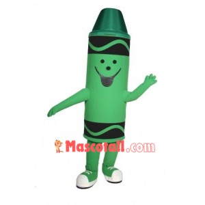 Green Crayon Mascot Costume