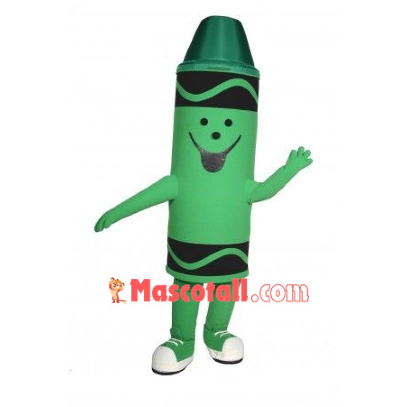 Green Crayon Mascot Costume
