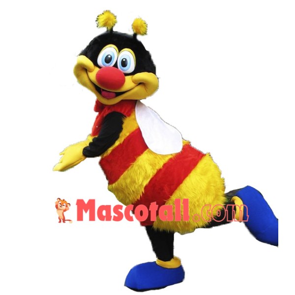 Colorful Happy Bee Mascot Costume