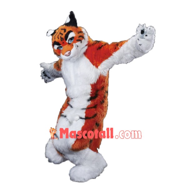 High Quality Furry Tiger Mascot Costume
