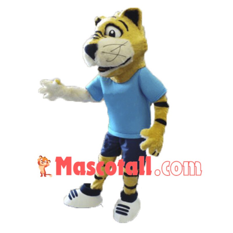 College Furry Tiger Mascot Costume