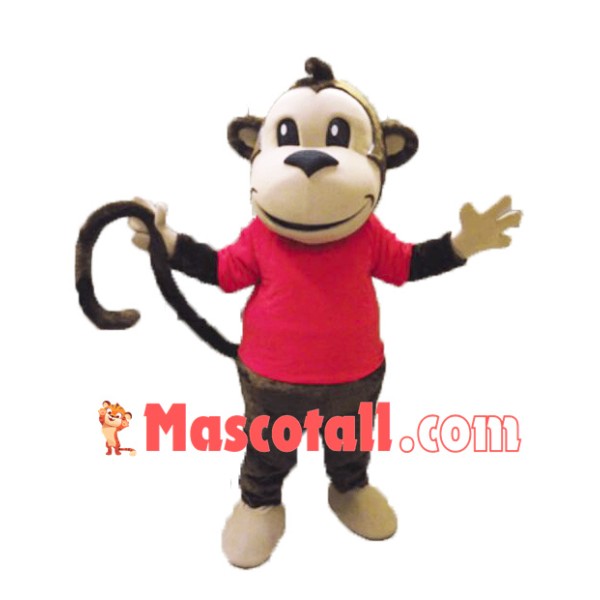 College Happy Monkey Mascot Costume