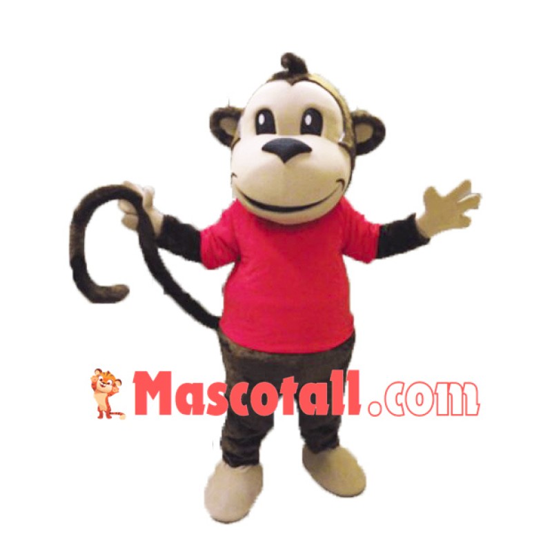 College Happy Monkey Mascot Costume