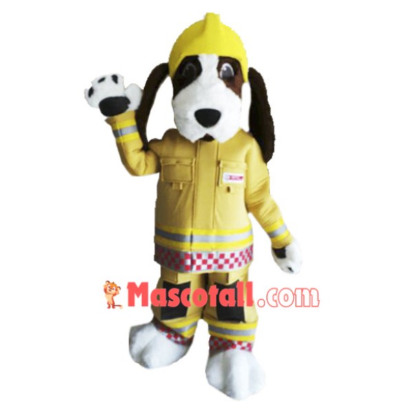 Fire Brigade Dog Mascot Costume