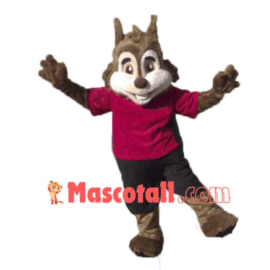 Cute Sport Squirrel Mascot Costume