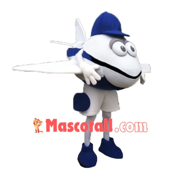 Blue Aircraft Mascot Costume