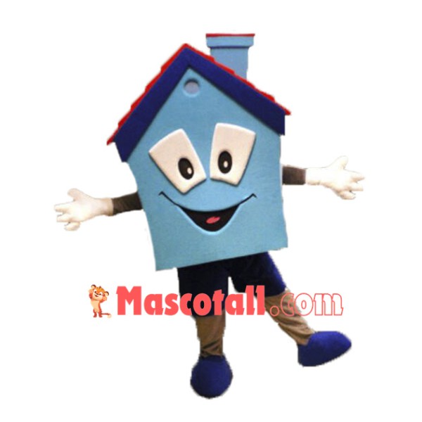 High Quality Blue House Mascot Costume