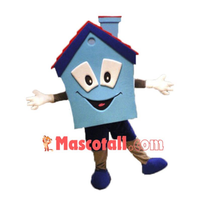 High Quality Blue House Mascot Costume
