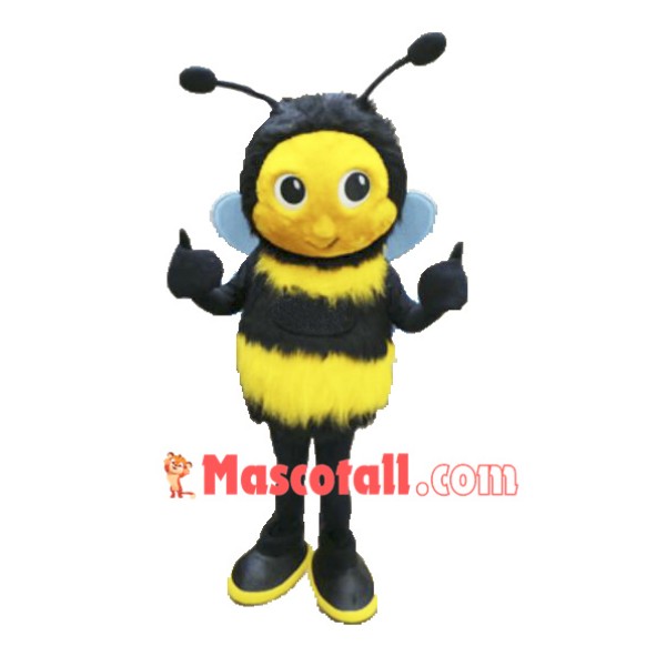 Cute Fluffy Bee Mascot Costume