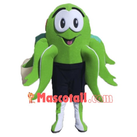Green Octopus Mascot Costume