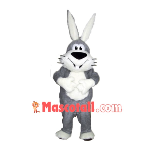 Grey & White Rabbit Mascot Costume