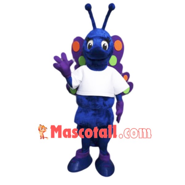 Blue Butterfly Mascot Costume