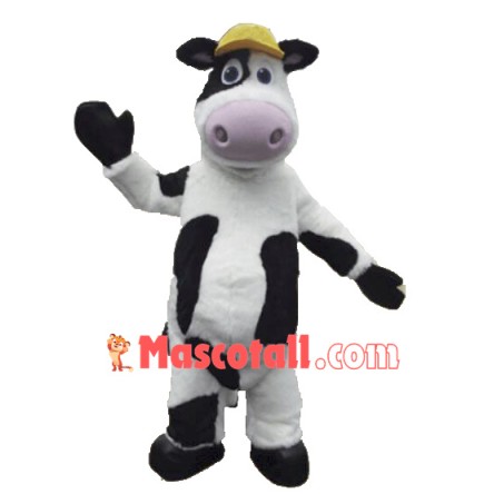 High Quality Furry Cow Mascot Costume