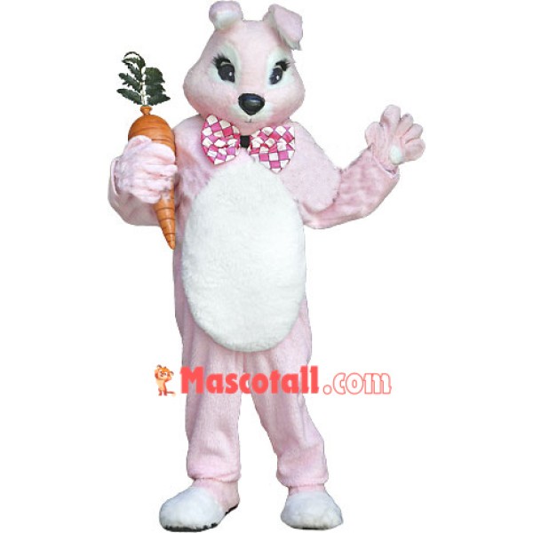 Deluxe Pink Bunny Rabbit Mascot Costume Free Shipping