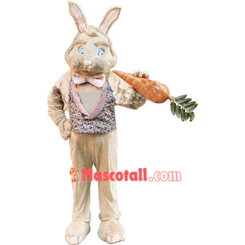 Tan Bunny Rabbit Mascot Costume