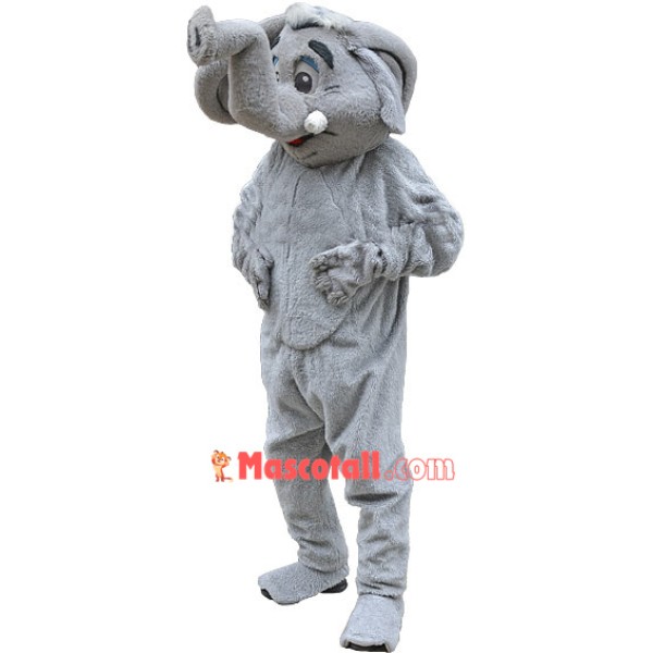 Grey Elephant Mascot Costume