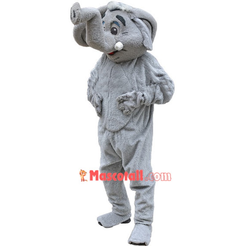 Grey Elephant Mascot Costume