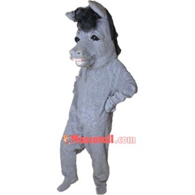 Grey Donkey Mascot Costume