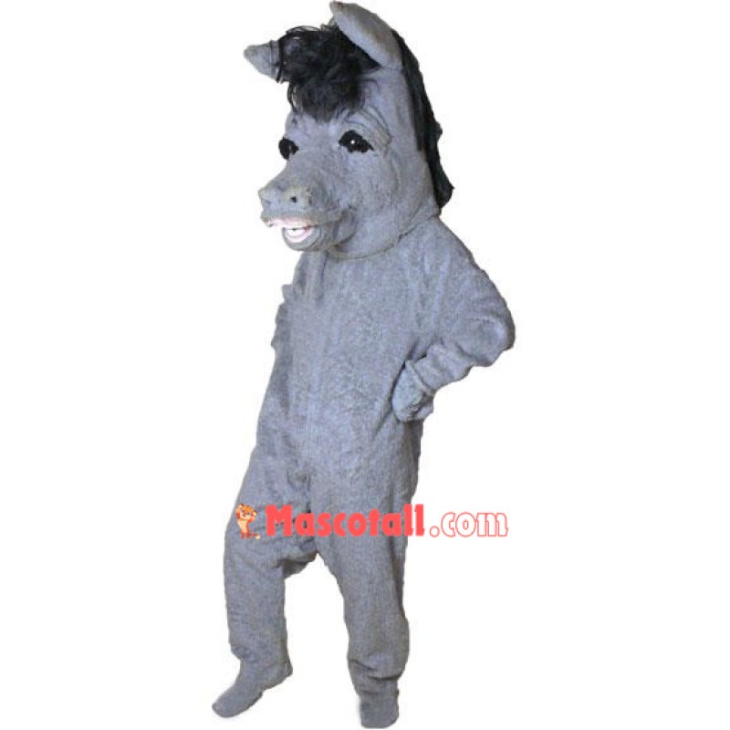 Grey Donkey Mascot Costume