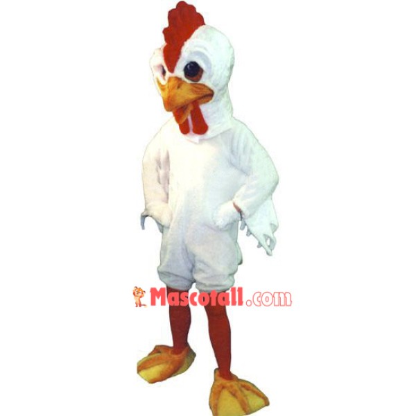 White Rooster Mascot Costume Free Shipping