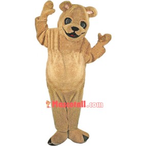 Tan-Brown Teddy Bear Mascot Costume