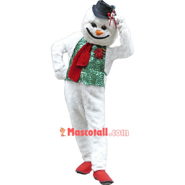 Holiday Snowman Mascot Costume