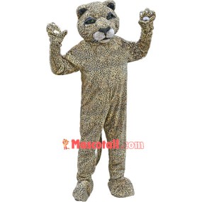 Spotted Brown Leopard Mascot Costume