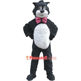 Black White Cartoon Cat Mascot Costume