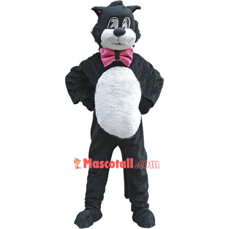 Black White Cartoon Cat Mascot Costume