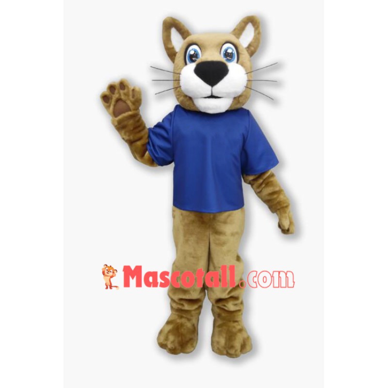 Friendly Wildcat Mascot Costume