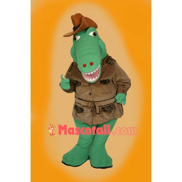 Winter Alligator Mascot Costume