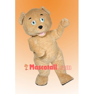 Golden Brown Teddy Bear Mascot Costume