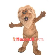 Realistic Furry Lion Mascot Costume