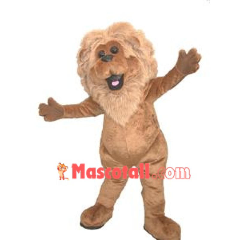 Realistic Furry Lion Mascot Costume