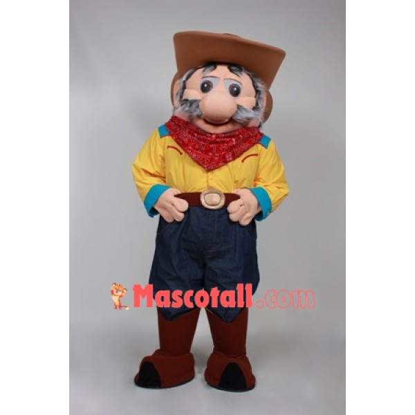 High Quality Realistic Cowboy Mascot Costume