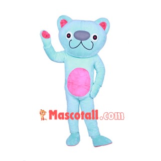 Cute Blue Cat Mascot Costume