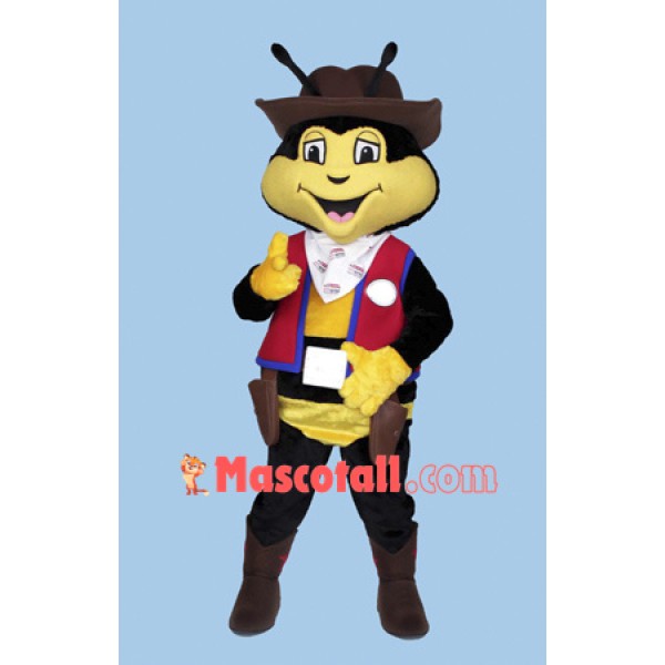 Cowboy Bee Mascot Costume