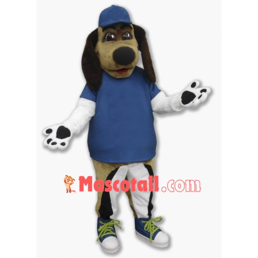 College Beagle Dog Mascot Costume