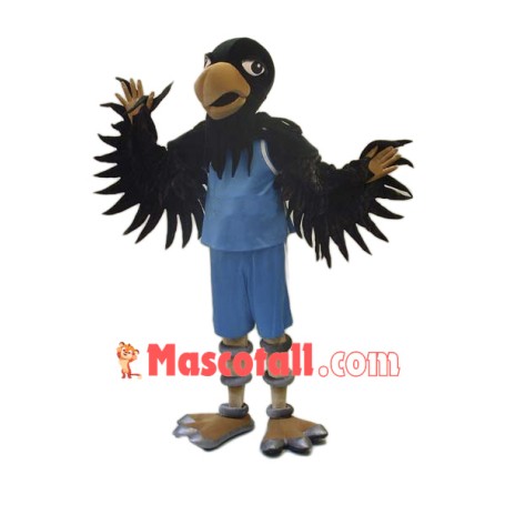 High Quality Black Hawk Mascot Costume
